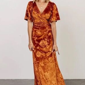 Baltic Born Danielle Embossed Velvet Maxi Dress